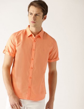 United Colors of Benetton orange color shirt