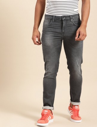 United Colors of Benetton skinny fit washed dark grey jeans