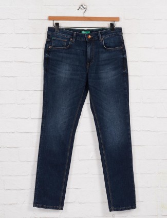 United Colors of Benetton slim fit washed navy jeans