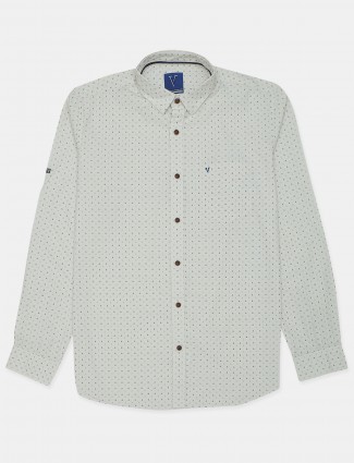 Van Heusen mens off-white printed pattern shirt