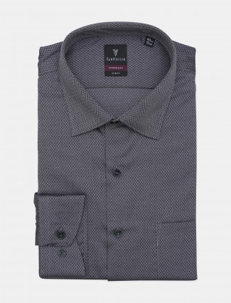 Van Heusen solid cotton grey hue shirt
