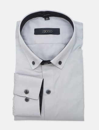 Z2000 grey solid cotton shirt for mens