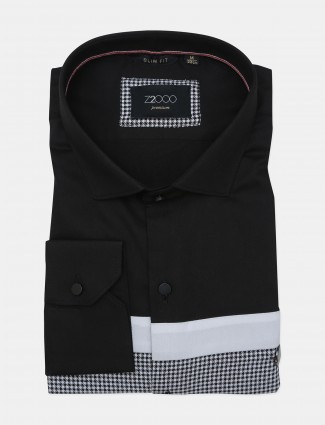 Z2000 presented solid black cotton shirt