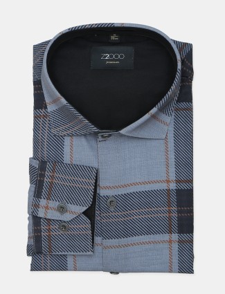 Z2000 presented  solid grey cotton shirt for mens