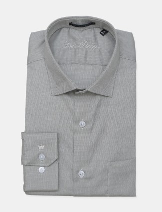 Z2000 solid grey cotton formal slim fit shirt for mens