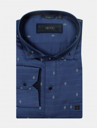 Zillian presented blue cotton printed shirt