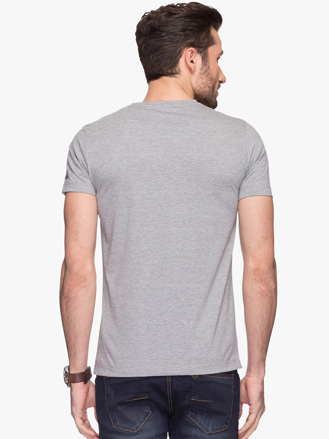 Status Quo grey cotton plain t-shirt - G3-MTS5071 | G3fashion.com